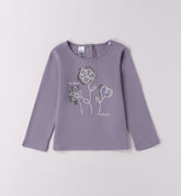 maglia girocollo manica lunga bambina